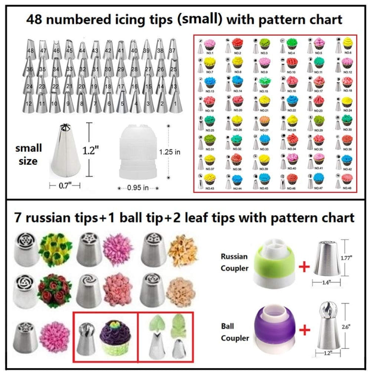 357 In 1 Aluminum Alloy Cake Turntable Piping Tip Set DIY Baking Tools