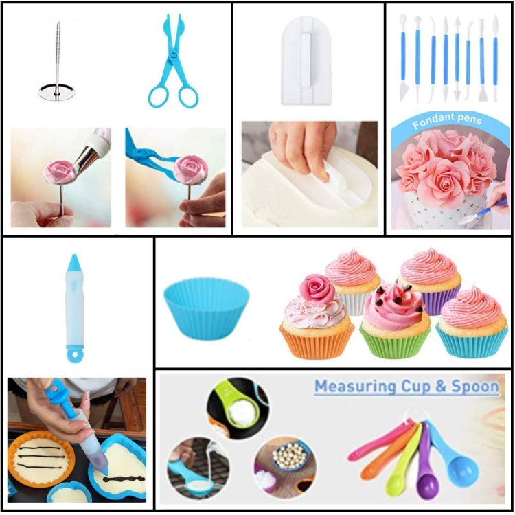 357 In 1 Aluminum Alloy Cake Turntable Piping Tip Set DIY Baking Tools