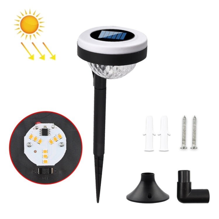 Outdoor Solar LED Dual Light Source Ground Plug Light, Model: JG0480