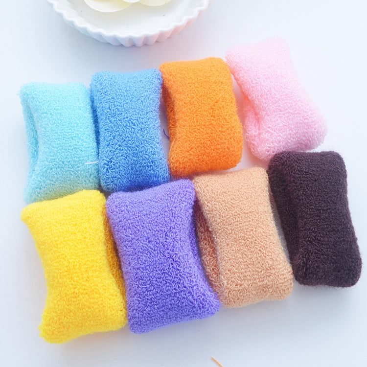 12pcs Small Wide Brimmed Towel Hair Accessories Candy Color Hair Ties, Color Random Delivery