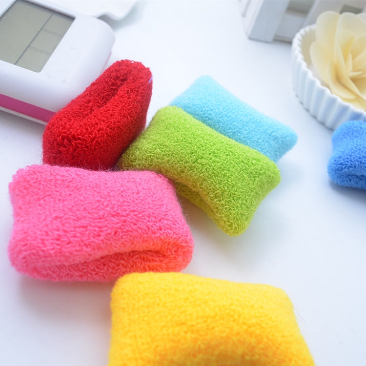 12pcs Small Wide Brimmed Towel Hair Accessories Candy Color Hair Ties, Color Random Delivery