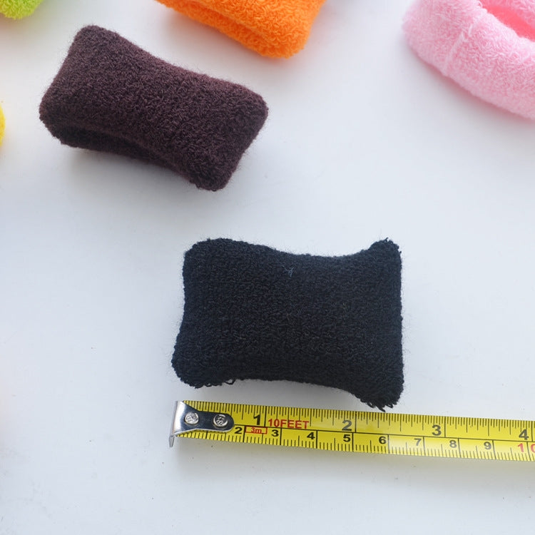 12pcs Small Wide Brimmed Towel Hair Accessories Candy Color Hair Ties, Color Random Delivery