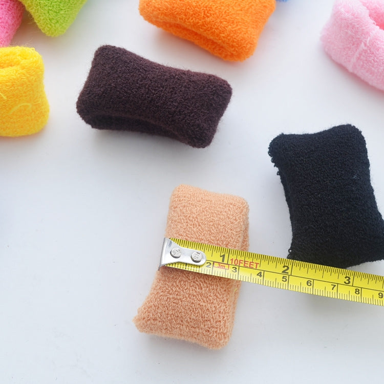 12pcs Small Wide Brimmed Towel Hair Accessories Candy Color Hair Ties, Color Random Delivery