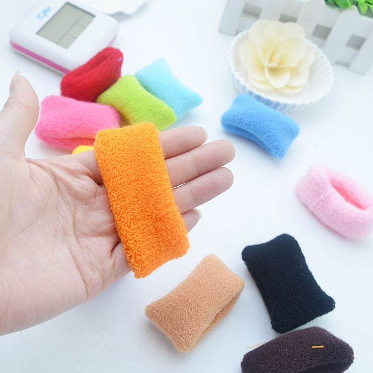 12pcs Small Wide Brimmed Towel Hair Accessories Candy Color Hair Ties, Color Random Delivery