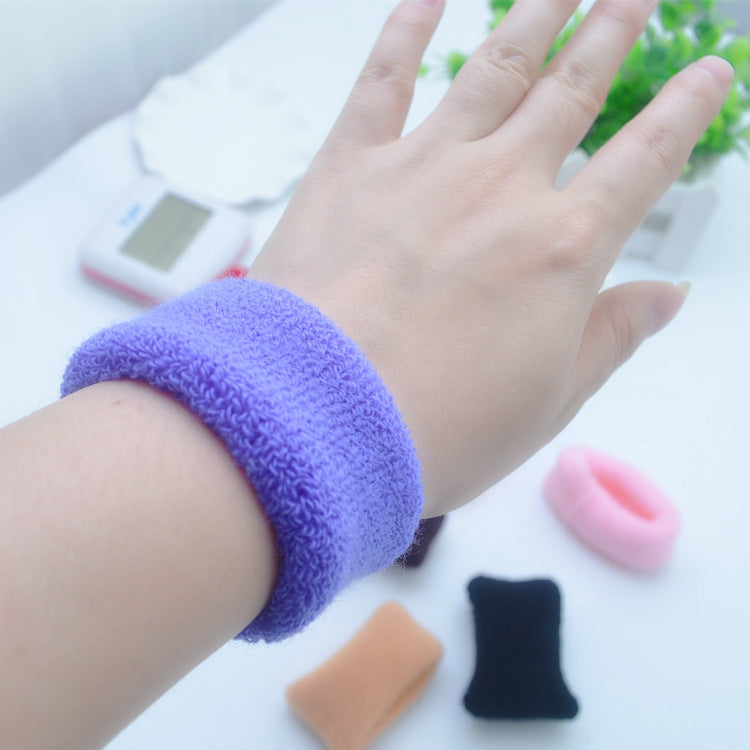 12pcs Small Wide Brimmed Towel Hair Accessories Candy Color Hair Ties, Color Random Delivery