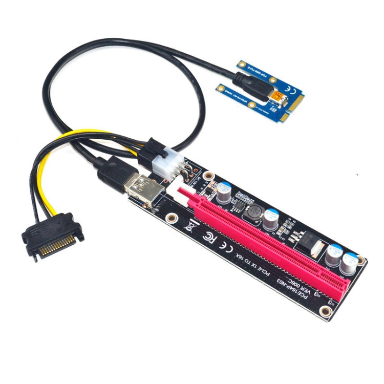 PCE164P-N03 VER006C Mini PCI-E 1X To 16X Riser For Laptop External Image Card, Spec: