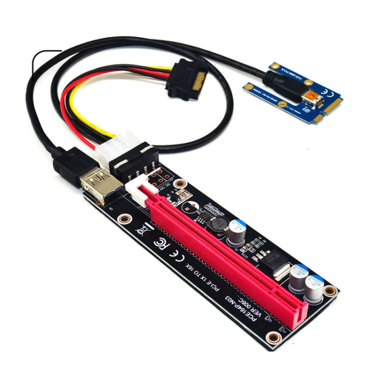 PCE164P-N03 VER006C Mini PCI-E 1X To 16X Riser For Laptop External Image Card, Spec: