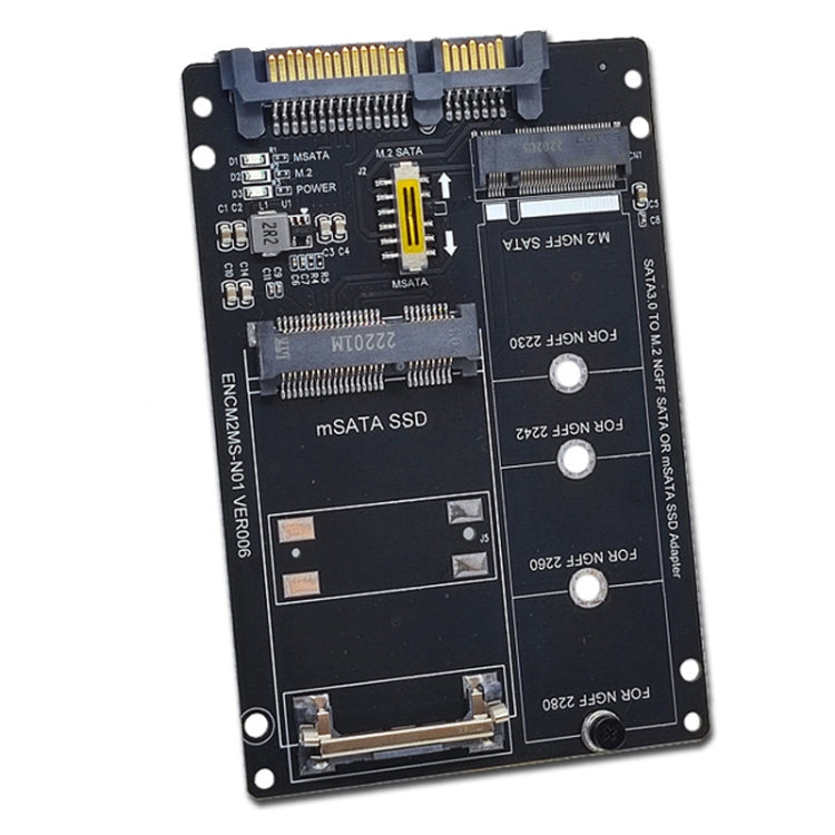 SATA 22PIN To MSATA Or M.2 NGFF SATA Card 2 In 1 SSD Converter Card