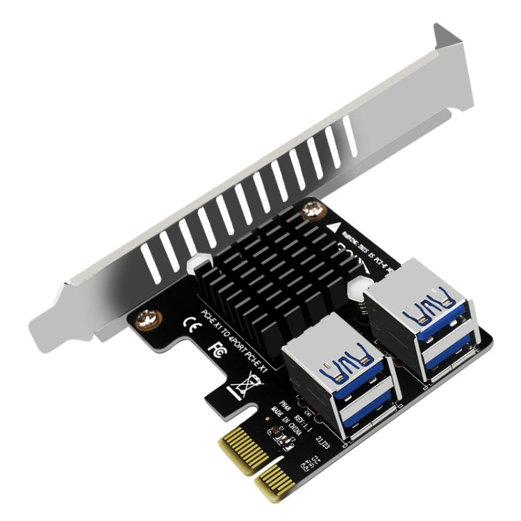 PCIE To PCI-E4 Port USB3.0 Expansion Card Graphics Card Extension