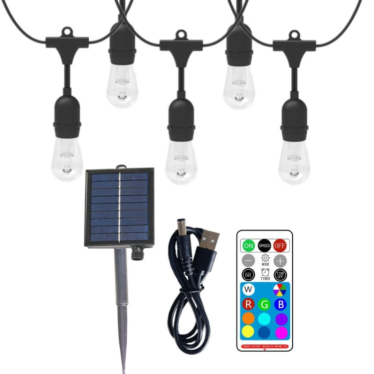 Outdoor Solar Remote Control RGB String Lights Christmas Decoration Lights, Specification: