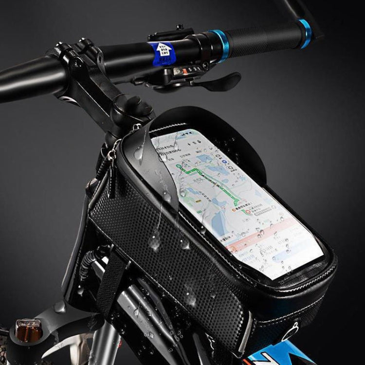 Bicycle Riding Front Beam Bag Mobile Phone Touch Screen Waterproof Storage Bag With