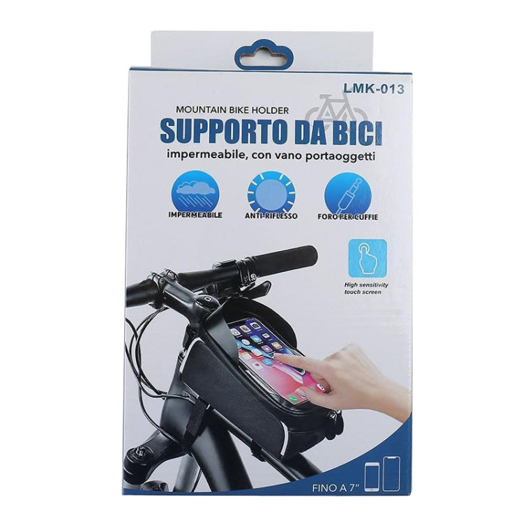 Bicycle Riding Front Beam Bag Mobile Phone Touch Screen Waterproof Storage Bag With