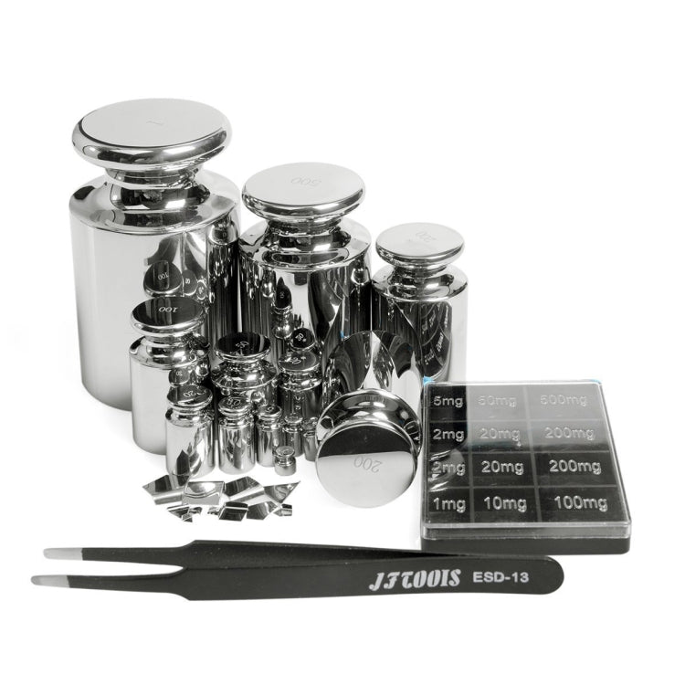 25pcs/set F1 Level 1mg-1kg Stainless Steel Standard Weights