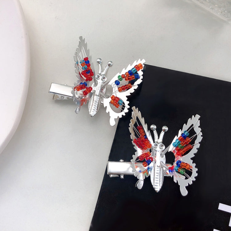 2pcs Moving Butterfly Hair Clip Spring Side Clip
