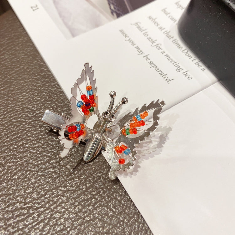2pcs Moving Butterfly Hair Clip Spring Side Clip