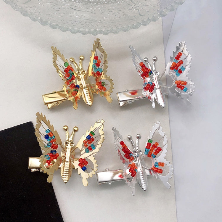 2pcs Moving Butterfly Hair Clip Spring Side Clip