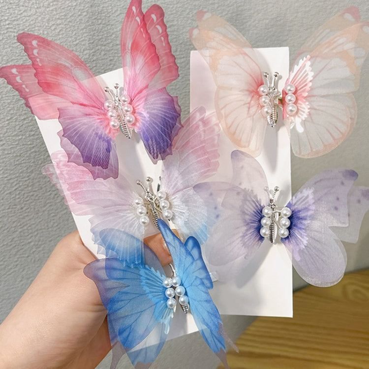 2pcs Handmade Butterfly Children Hairpin Spring Butterfly Hair Accessories