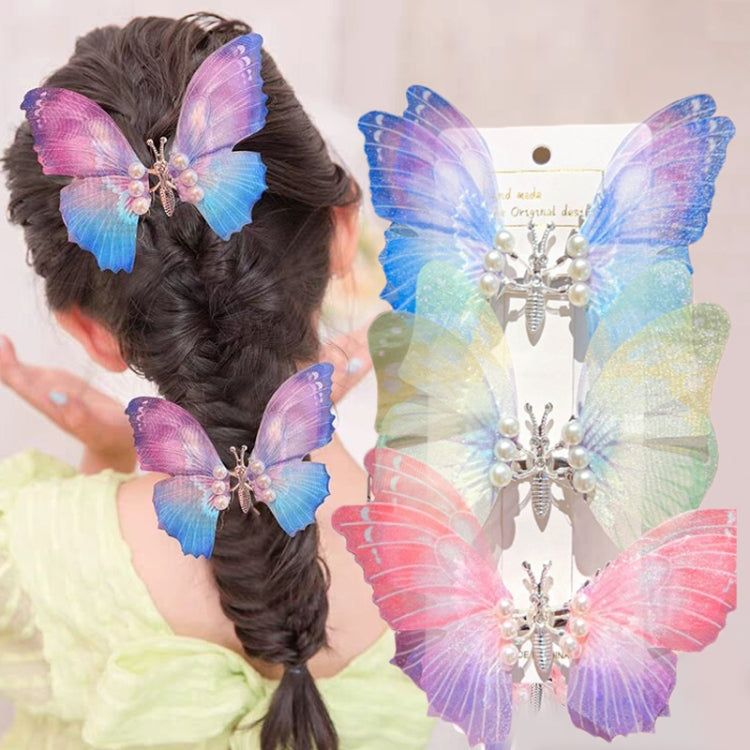 2pcs Handmade Butterfly Children Hairpin Spring Butterfly Hair Accessories