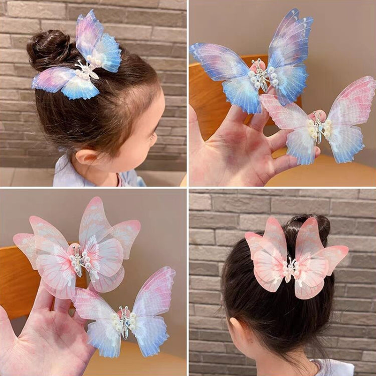 2pcs Handmade Butterfly Children Hairpin Spring Butterfly Hair Accessories