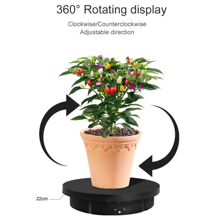 2 In 1 Charging Turntable Rotary Jewelry Live Shooting Display Stand, Color: