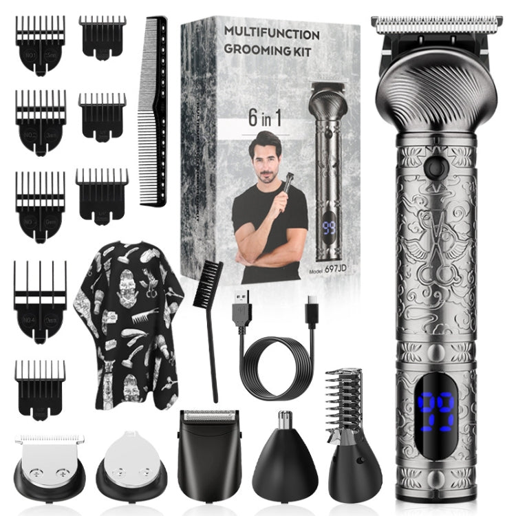 6 In 1 Men Multi-Functional Clipper Metal Body Hair Cutting