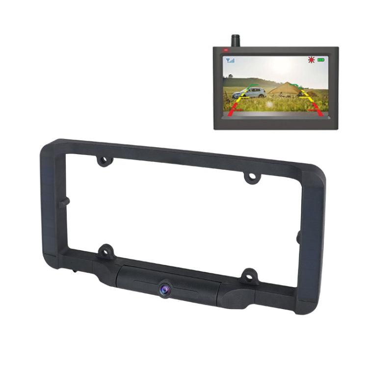 Solar Integrated License Plate Wireless Transmission Camera Reversing Display