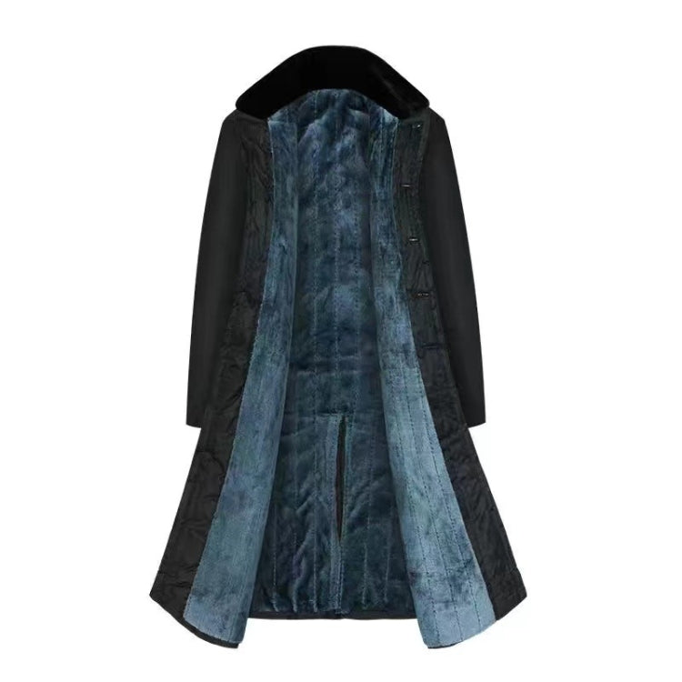 Long Civil Disaster Relief Cotton Coat Windproof Lengthened Cold-proof Fleece Thickened Cotton Coat, Color:
