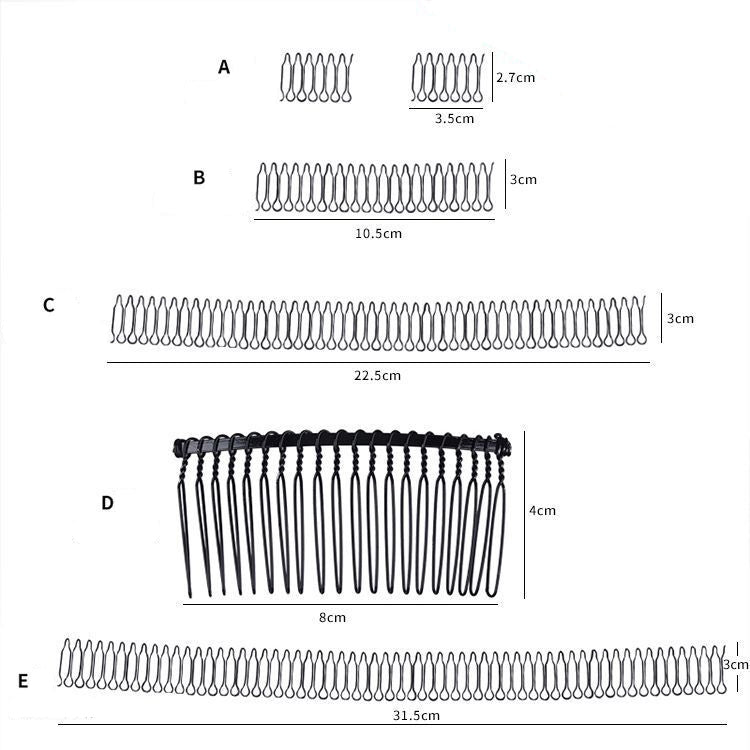 2pcs Hair-Fixed Hairpin Headband Hair Accessories Round Hairstyle Invisible Comb, Style: