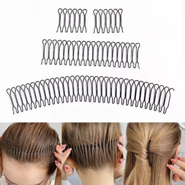 2pcs Hair-Fixed Hairpin Headband Hair Accessories Round Hairstyle Invisible Comb, Style:
