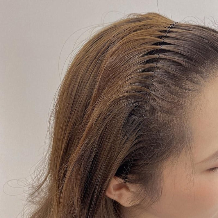 2pcs Hair-Fixed Hairpin Headband Hair Accessories Round Hairstyle Invisible Comb, Style: