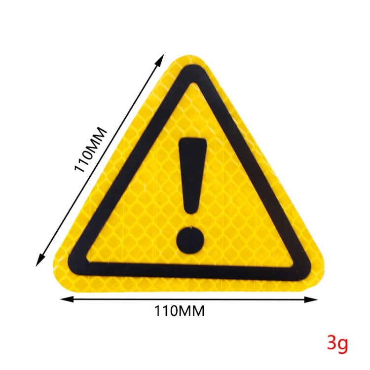 10pcs Car Tail Triangle Reflective Stickers Safety Warning Danger Signs Car Stickers