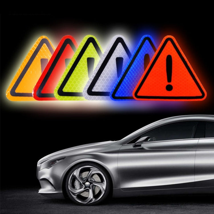 10pcs Car Tail Triangle Reflective Stickers Safety Warning Danger Signs Car Stickers