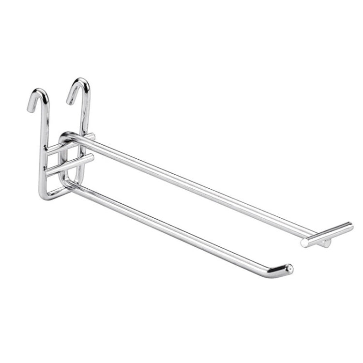 10pcs Stainless Steel Color Dual Line Meged Hook, Size: