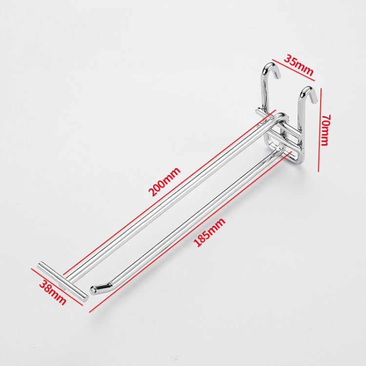 10pcs Stainless Steel Color Dual Line Meged Hook, Size: