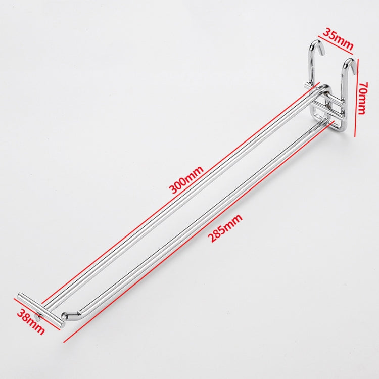 10pcs Stainless Steel Color Dual Line Meged Hook, Size: