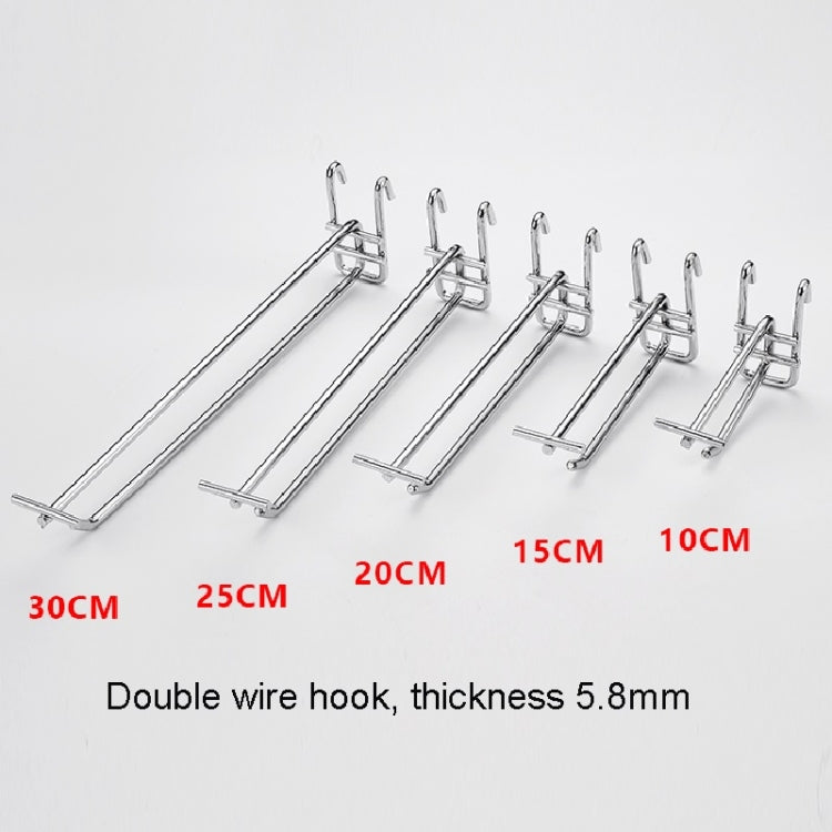 10pcs Stainless Steel Color Dual Line Meged Hook, Size:
