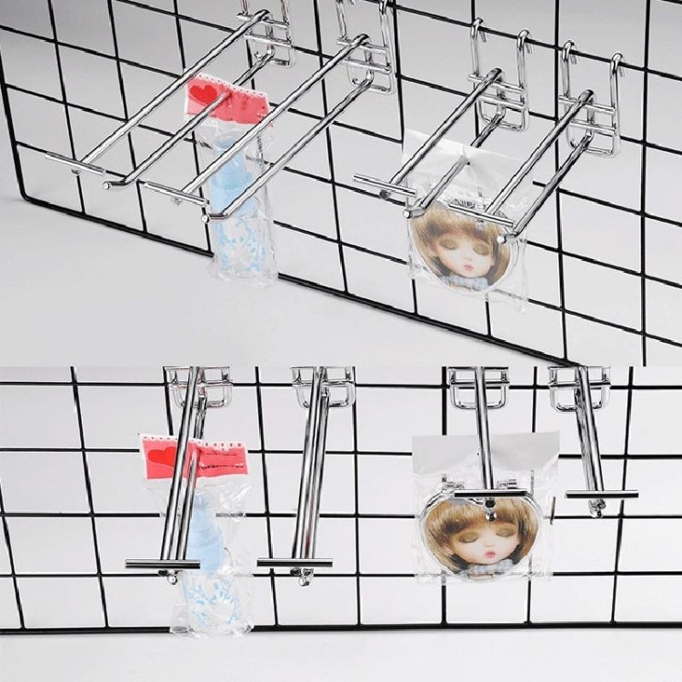 10pcs Stainless Steel Color Dual Line Meged Hook, Size: