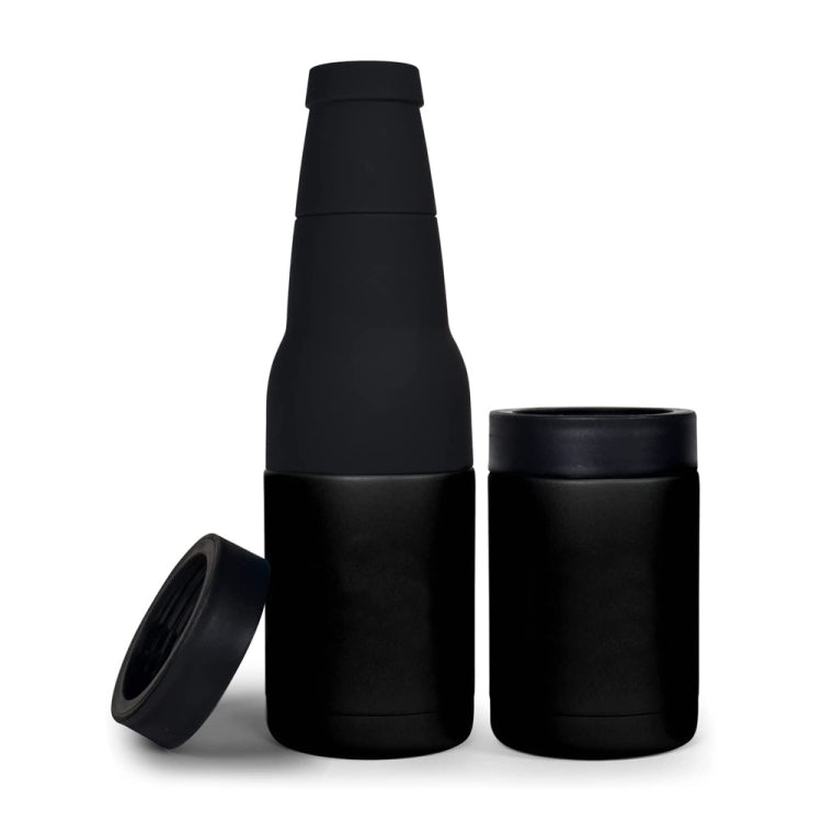 Double Vacuum 12oz Coke Can Insulated Mug 304 Stainless Steel Beer Cooler With Bottle Opener - Black