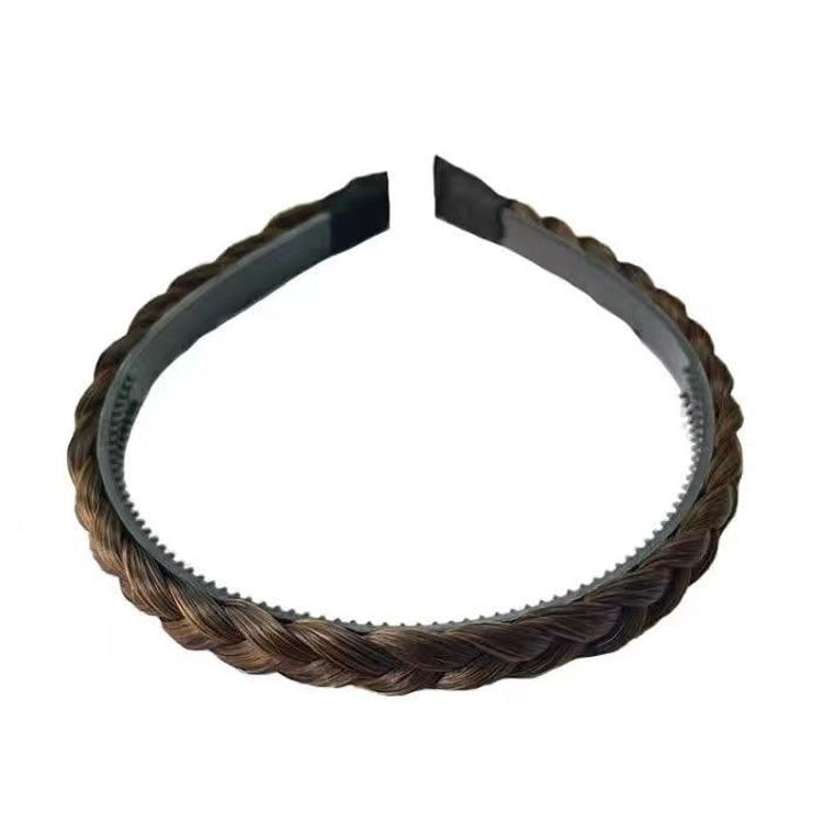 2pcs Wide-brimmed Twisted Braid Hoops Wig Non-slip Hair Accessories, Color: 1