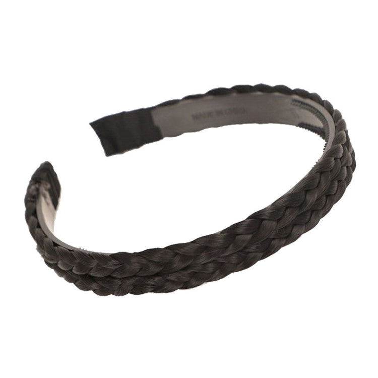 2pcs Wide-brimmed Twisted Braid Hoops Wig Non-slip Hair Accessories, Color: 1