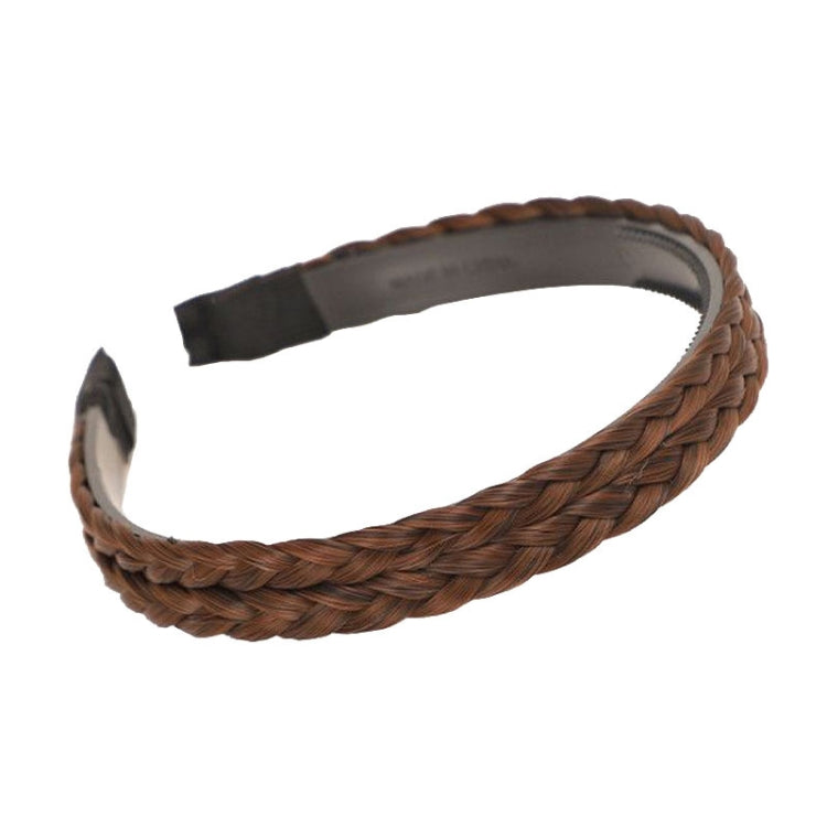 2pcs Wide-brimmed Twisted Braid Hoops Wig Non-slip Hair Accessories, Color: 1