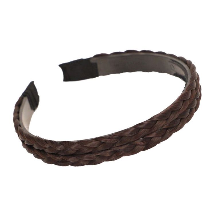 2pcs Wide-brimmed Twisted Braid Hoops Wig Non-slip Hair Accessories, Color: 1