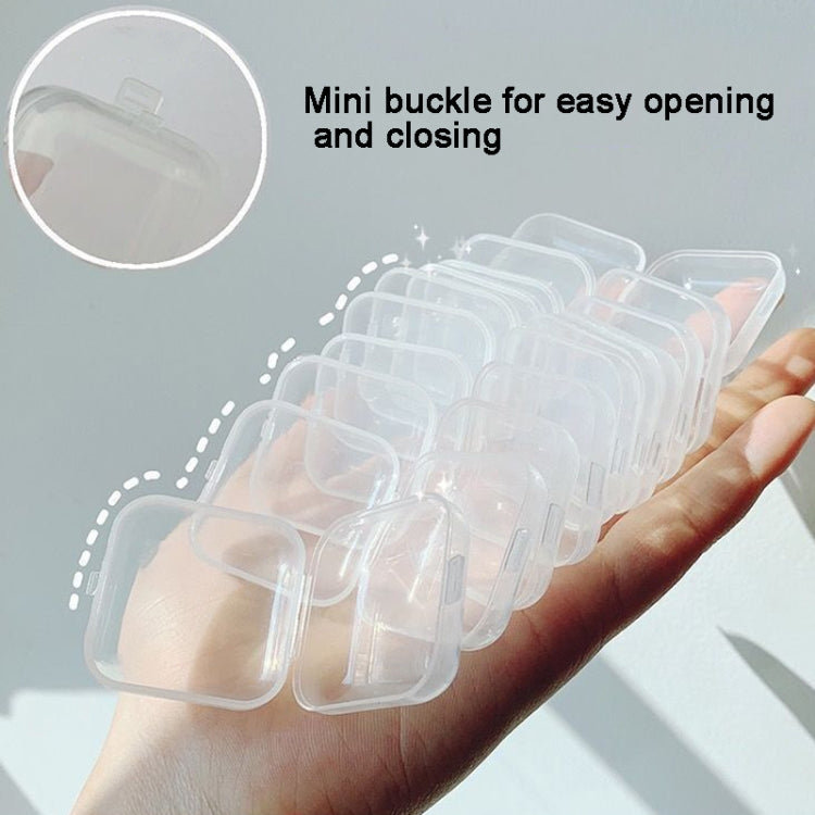 10pcs  Transparent Jewelry Storage Box Travel Portable Small Box 3.5 x 3.5 x 1.8cm