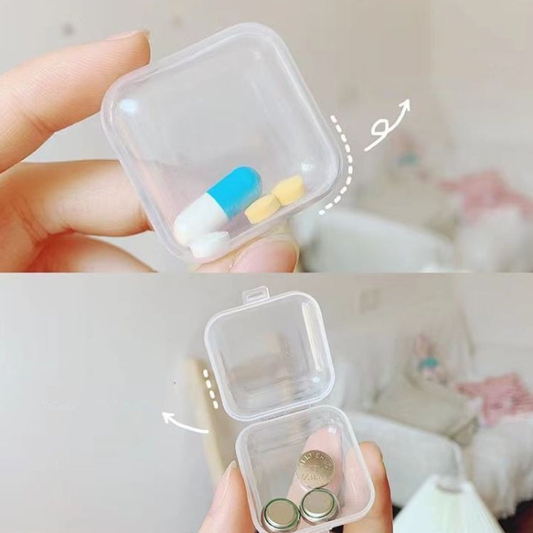 10pcs  Transparent Jewelry Storage Box Travel Portable Small Box 3.5 x 3.5 x 1.8cm