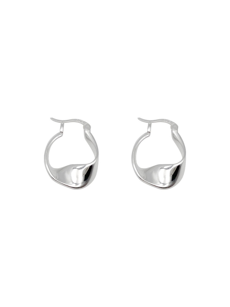 925 Silver Needle Retro Earrings Geometric Twist Temperament Earrings