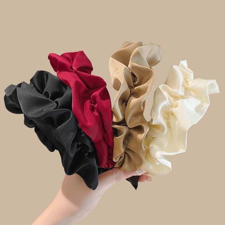 2pcs Elegant Wide-brimmed Pleated Hoops Satin Fabric Versatile Headband
