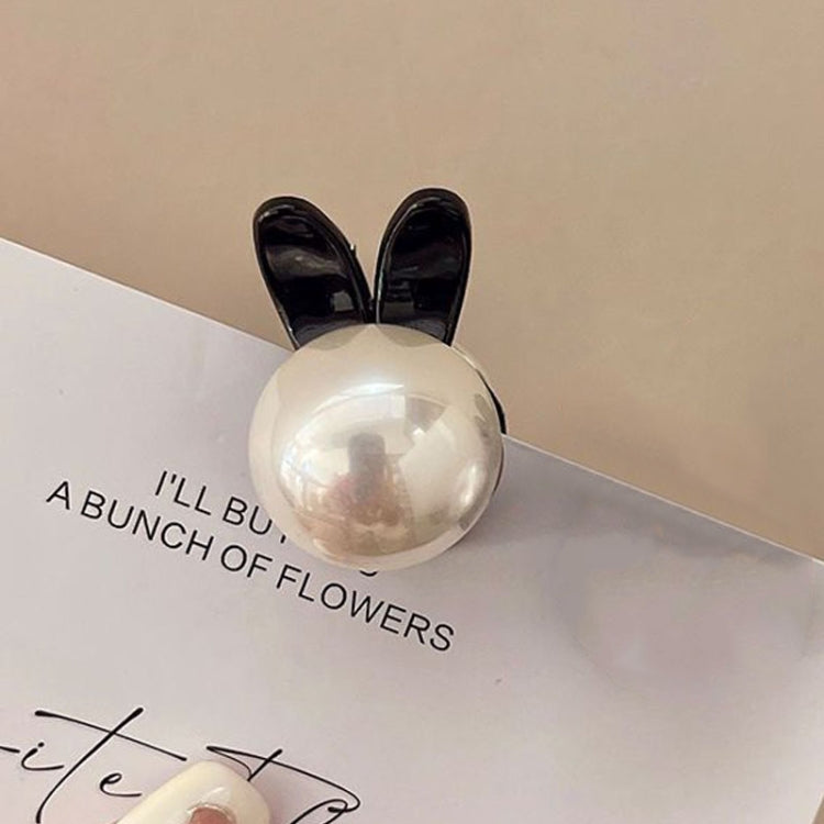 2pcs Mini Pearl Hair Clip Side Princess Hair Clip Cute Rabbit Ears Small Grip