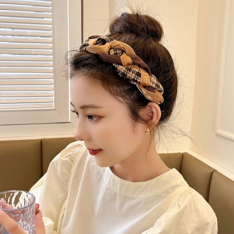 2pcs Ribbon Woven Letter Pattern Elegant Retro Non-slip Headband