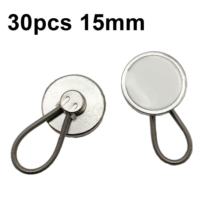 30pcs Jeans Spring Expansion Waist Button Removable Metal Pants Waist Adjustment Button Collar Decoration Button 1