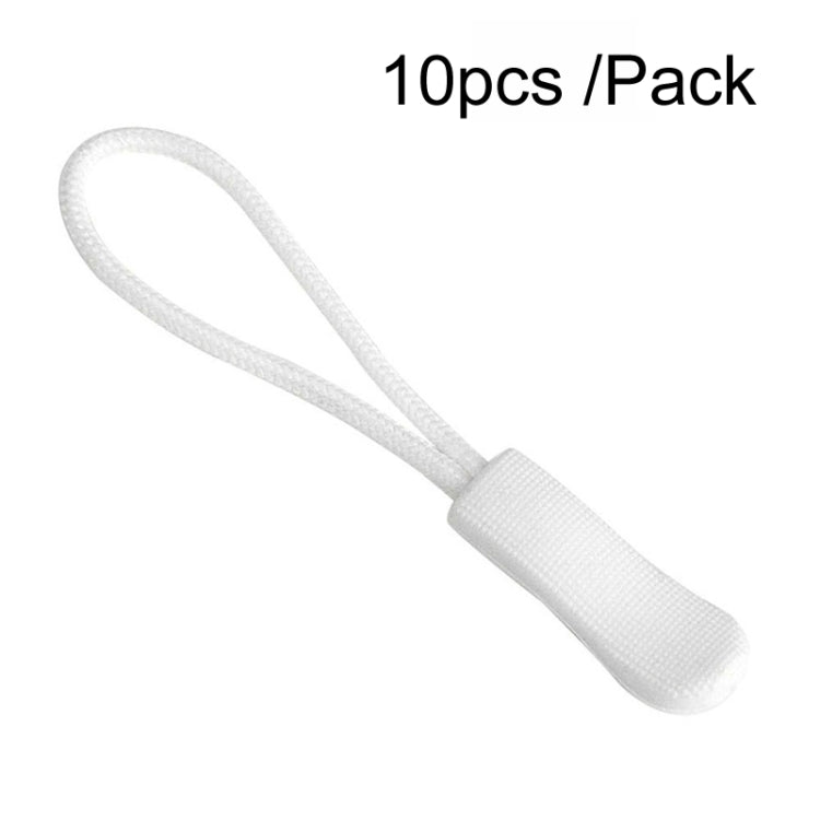 100pcs TPU Plastic Slider Zipper Cord Caterpillar Puller